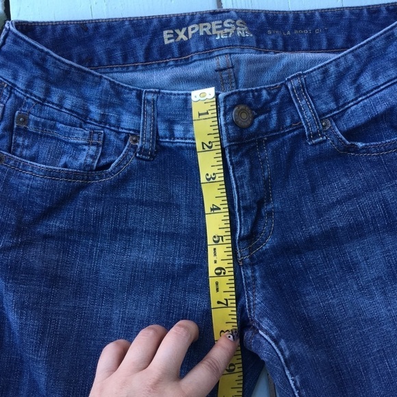 Express Estela Boot Cat Womens Dark Blue Women’s Denim Jeans Size 6s - Picture 5 of 8